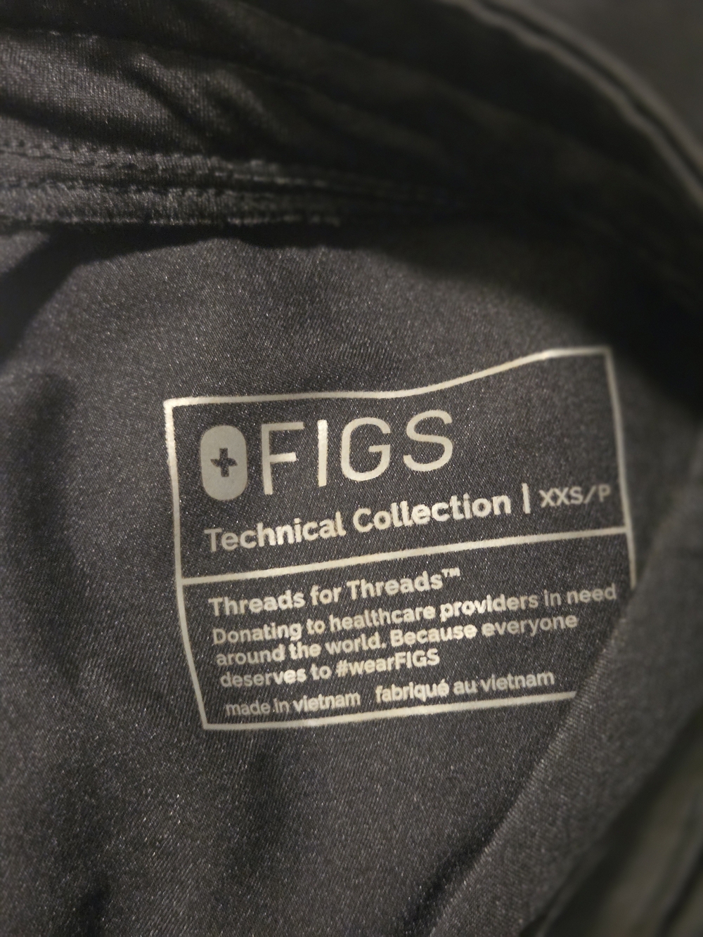 FIGS Zamora High WaistedJogger Scrub Pants Black XXS Petite Technical Collection - Picture 7 of 8